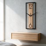 Slate Panel Wall Clock - lifestyle image above nightstand