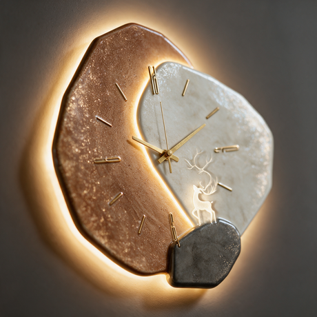 Eclipse Stone Wall Clock - macro detail shot
