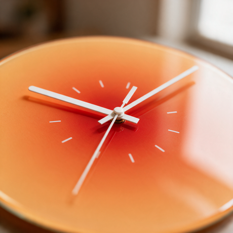 Aurora Gradient Wall Clock - macro detail shot