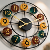 Spoke Wireframe Wall Clock - macro detail shot