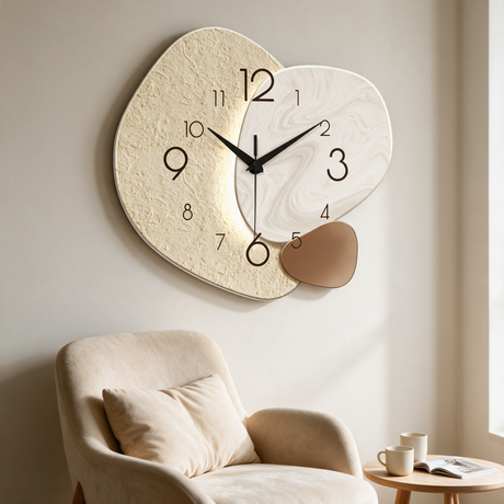 Driftstone Wall Clock - lifestyle image above reading armchair