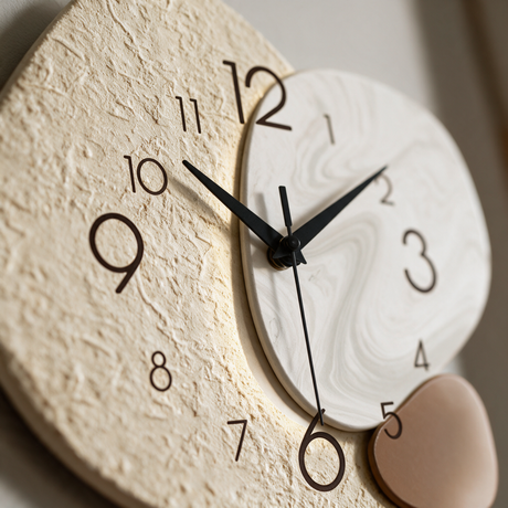 Driftstone Wall Clock - macro detail shot