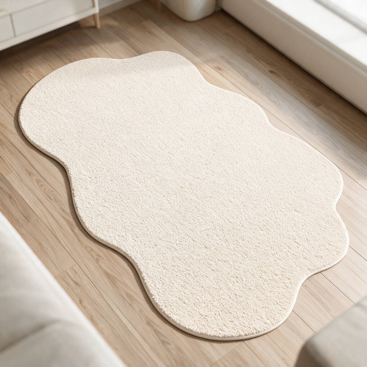 Arden Curve Area Rug - Plain