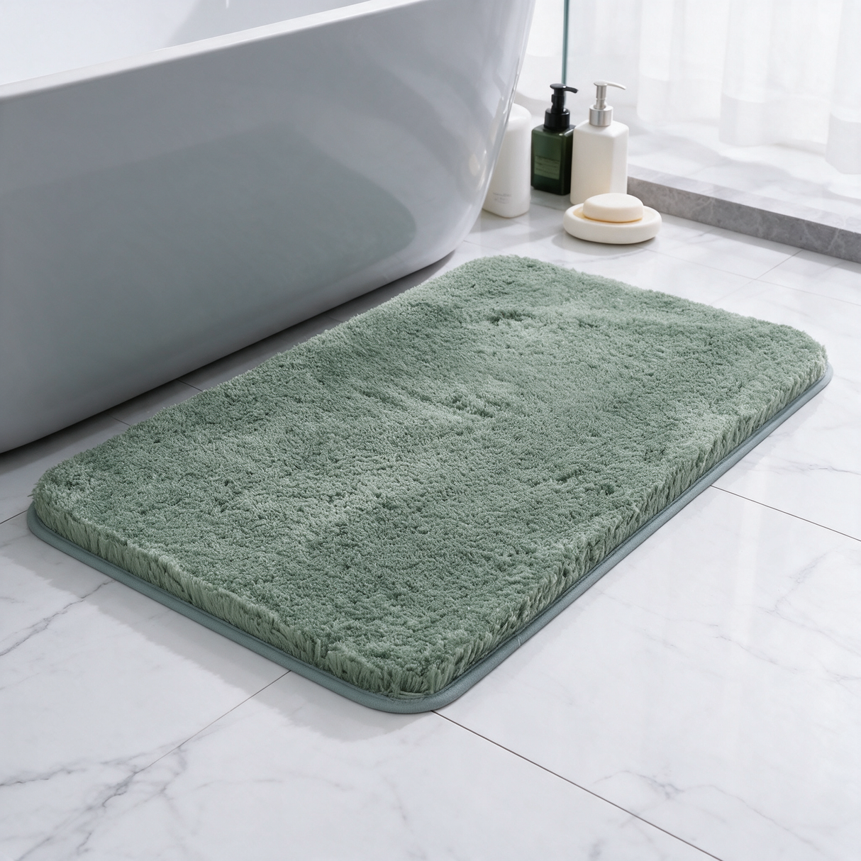 Plush Retreat Bath Rug - Green