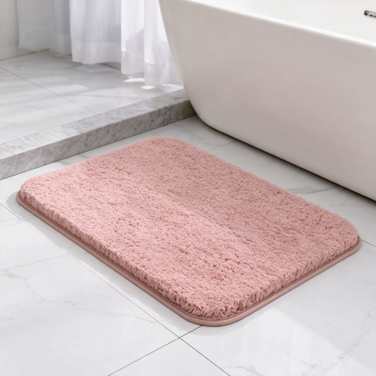 Plush Retreat Bath Rug - Pink