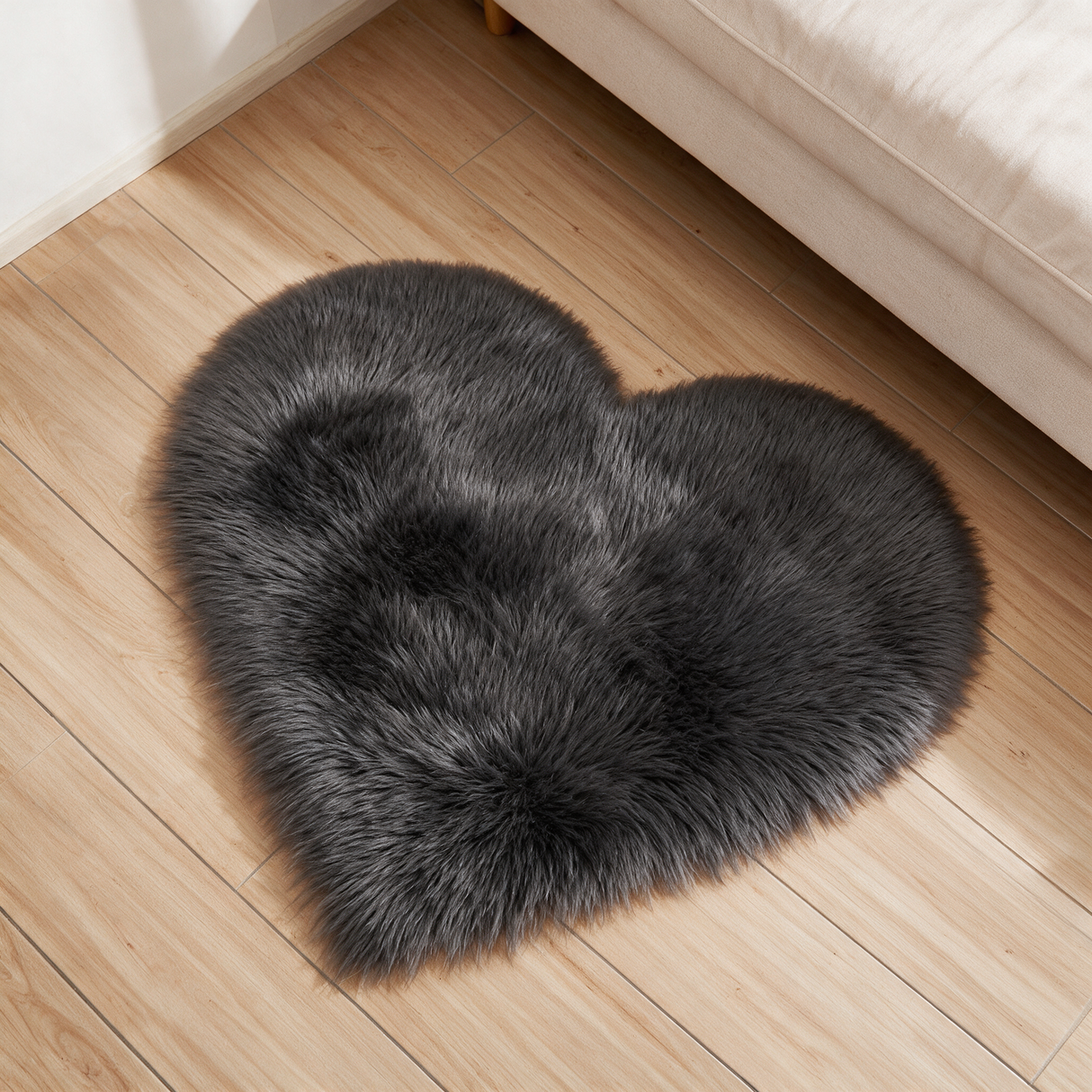 Sweetheart Plush Rug - Dark Gray
