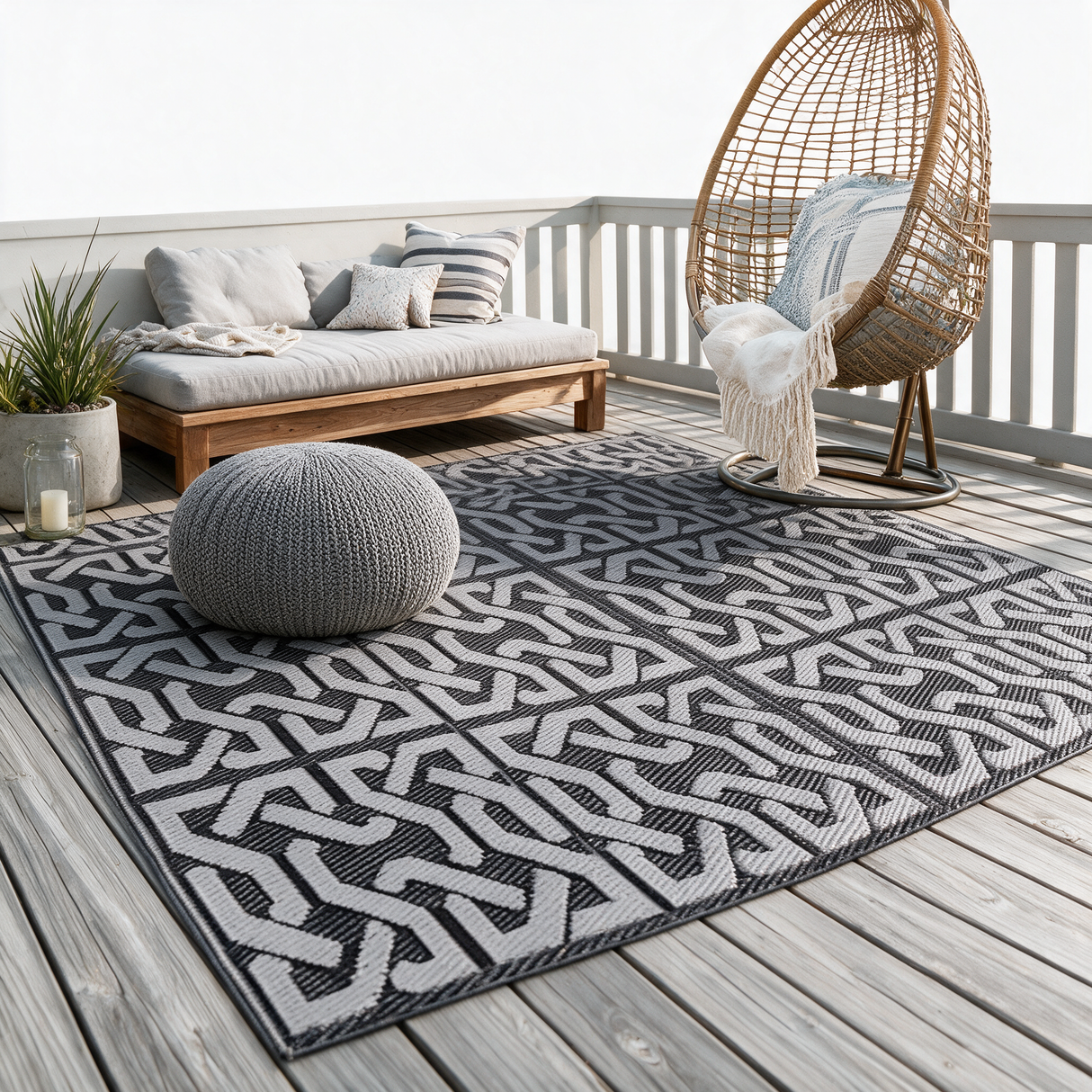 Drift Geometric Outdoor Rug - alt size