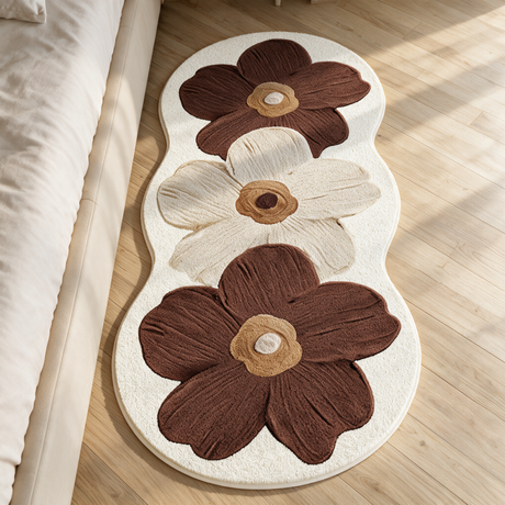 Bloom Floral Area Rug - Brown