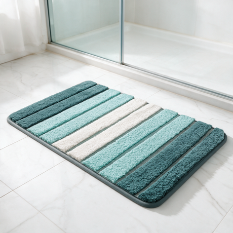 Aura Microfiber Bath Rug - Turquoise