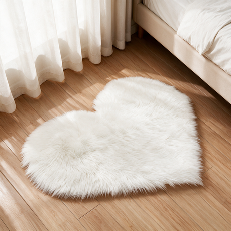 Sweetheart Plush Rug - White