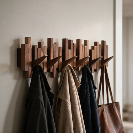 Recital Walnut Coat Rack lifestyle