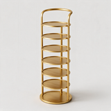 Vertex Round Shoe Rack - Gold