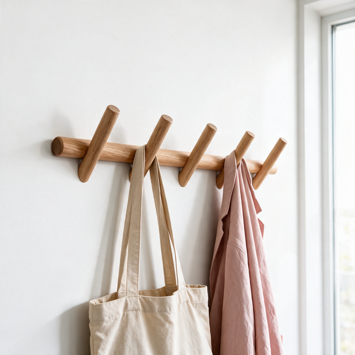 Amble Oak Coat Rack lifestyle