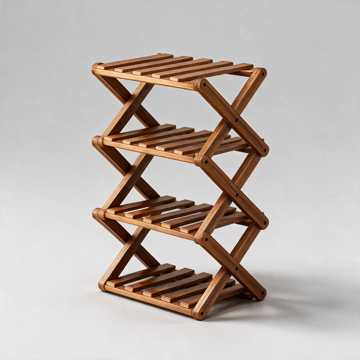 Kaito Bamboo Shoe Rack - Brown
