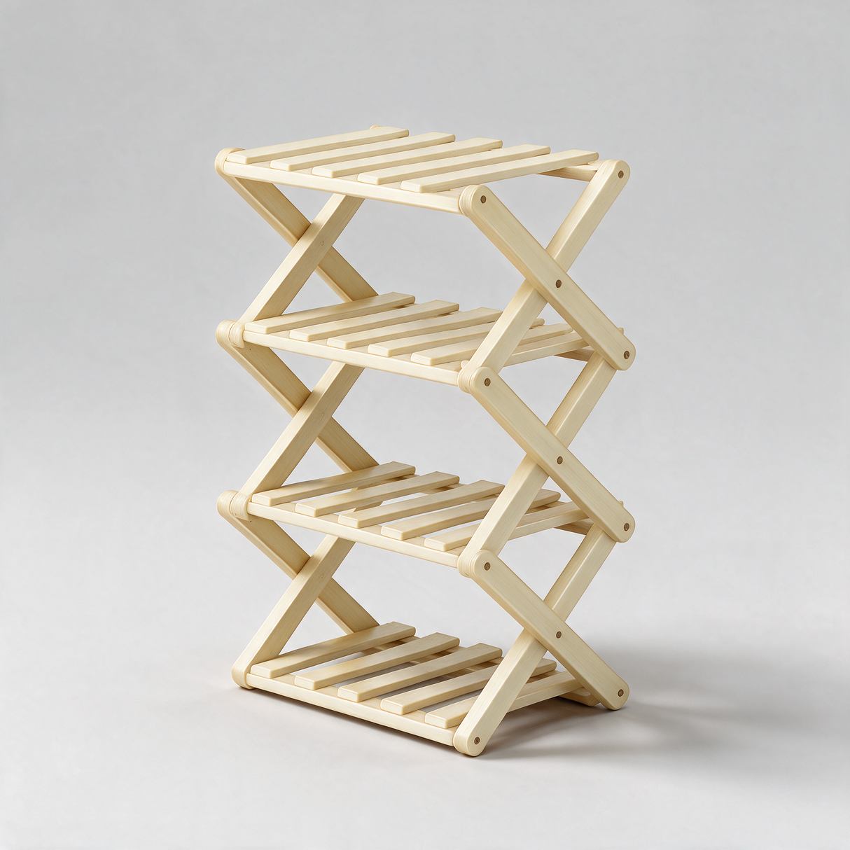 Kaito Bamboo Shoe Rack - Ivory