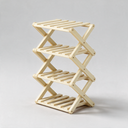Kaito Bamboo Shoe Rack - Ivory