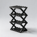Kaito Bamboo Shoe Rack - Black