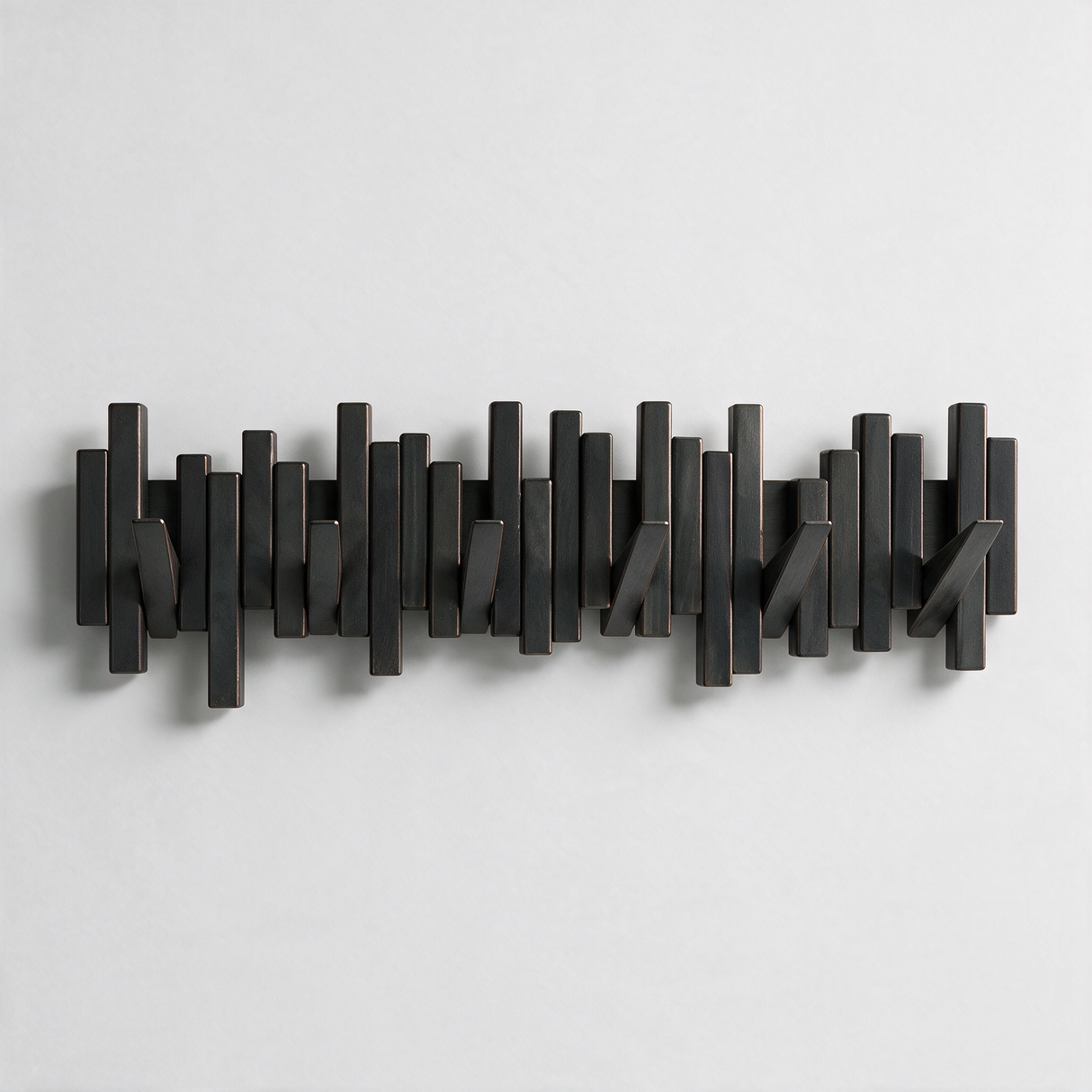 Recital Walnut Coat Rack - Charcoal