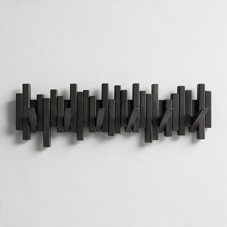 Recital Walnut Coat Rack - Charcoal