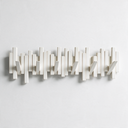 Recital Walnut Coat Rack - White