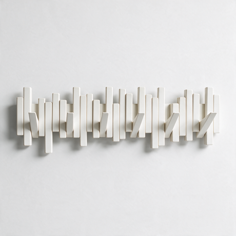 Recital Walnut Coat Rack - White