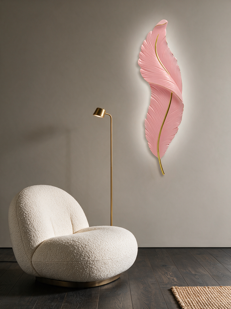 Elegant Feather Wall Light