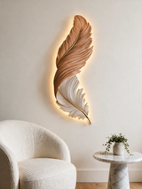 Art Deco Feather Wall Sconce