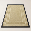 Layered Jute Border Area Rug - Beige