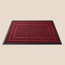 Layered Jute Border Area Rug - Red