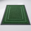 Layered Jute Border Area Rug - Green