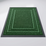 Layered Jute Border Area Rug - Green