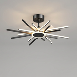 Modern Starburst Ceiling Fan Light hero shot