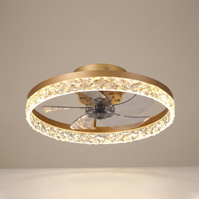 Elegant Retro Ceiling Fan Light - Gold