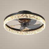 Elegant Retro Ceiling Fan Light - Brown