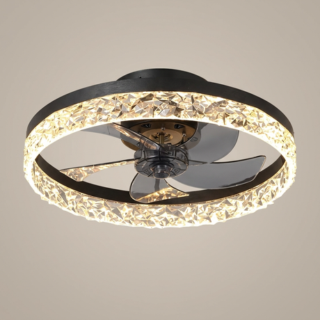 Elegant Retro Ceiling Fan Light - Brown