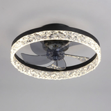 Elegant Retro Ceiling Fan Light - Black