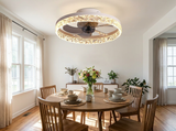 Elegant Retro Ceiling Fan Light in dining room