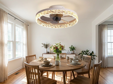 Elegant Retro Ceiling Fan Light in dining room