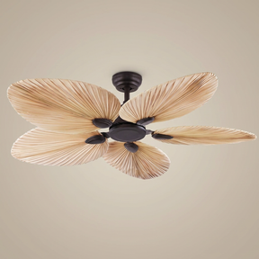 Palm leaf ceiling fan - Coffee finish hero shot