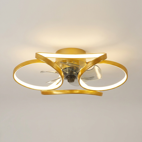 Elegant flower ceiling fan - Gold finish hero shot