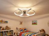 Flower ceiling fan in kids bedroom