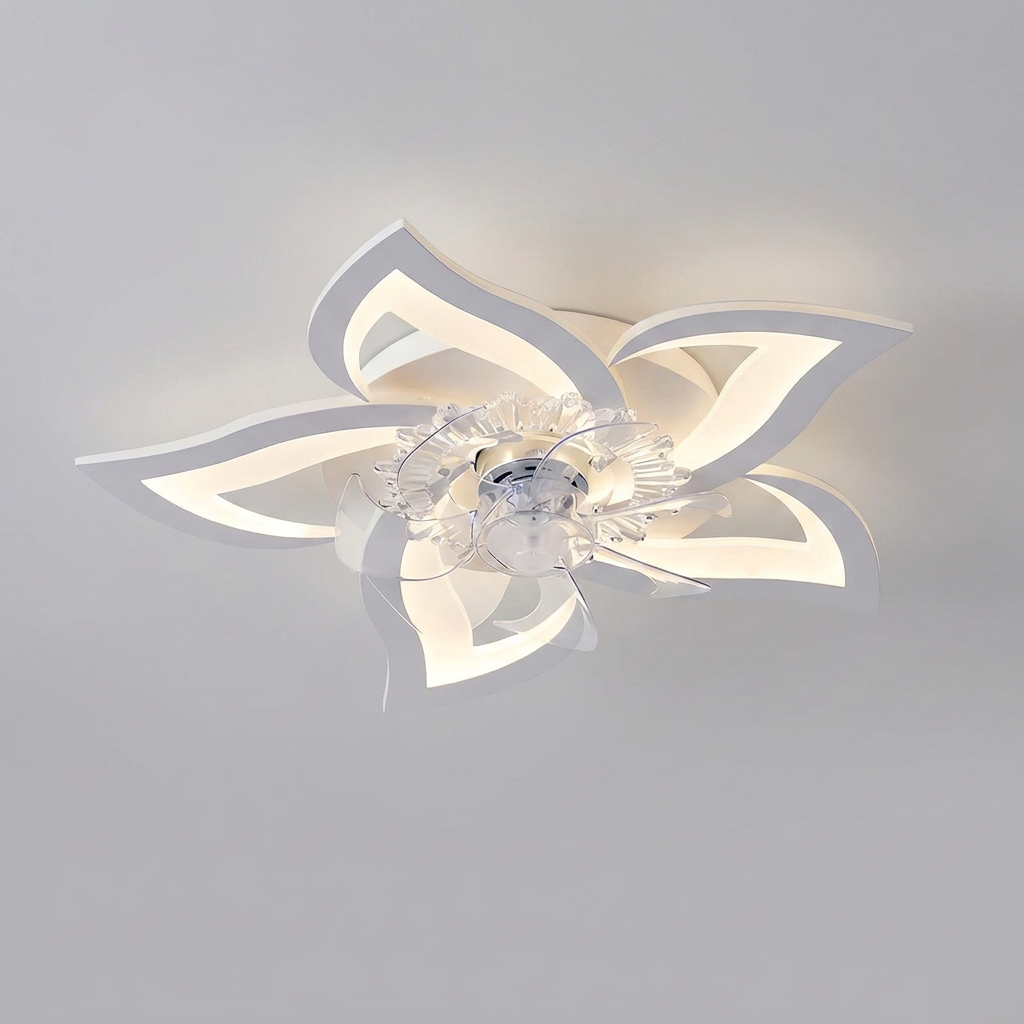 Decorative ceiling fan - White Flower style hero shot