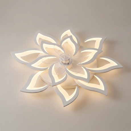 Decorative ceiling fan - White Double Flower style hero shot