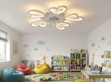 Decorative ceiling fan in kids playroom