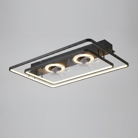 Dual head ceiling fan - Black compact hero shot