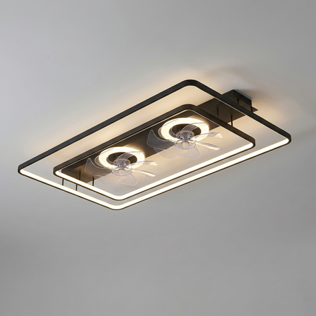 Dual head ceiling fan - Black large hero shot
