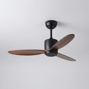 Natural wood ceiling fan - Black Coffee no-light hero shot