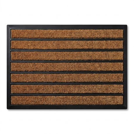 Striped outdoor door mat - hero shot