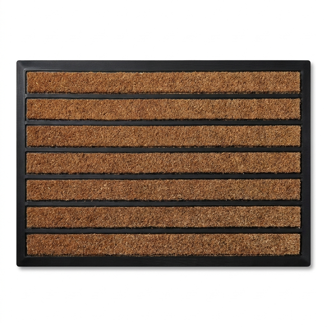 Striped outdoor door mat - hero shot