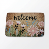 Floral daisy welcome mat - hero shot